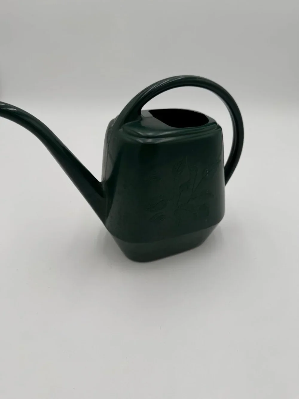 Vintage Duraco Green Plastic Watering Can Leaf Design Handle Spout Indoor